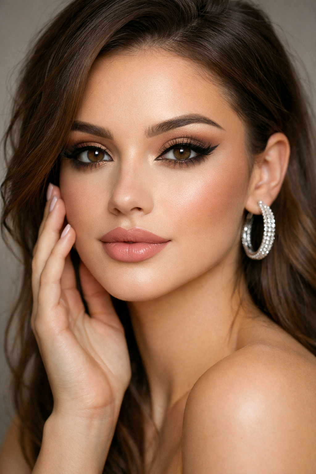 radiant portrait with warm makeup